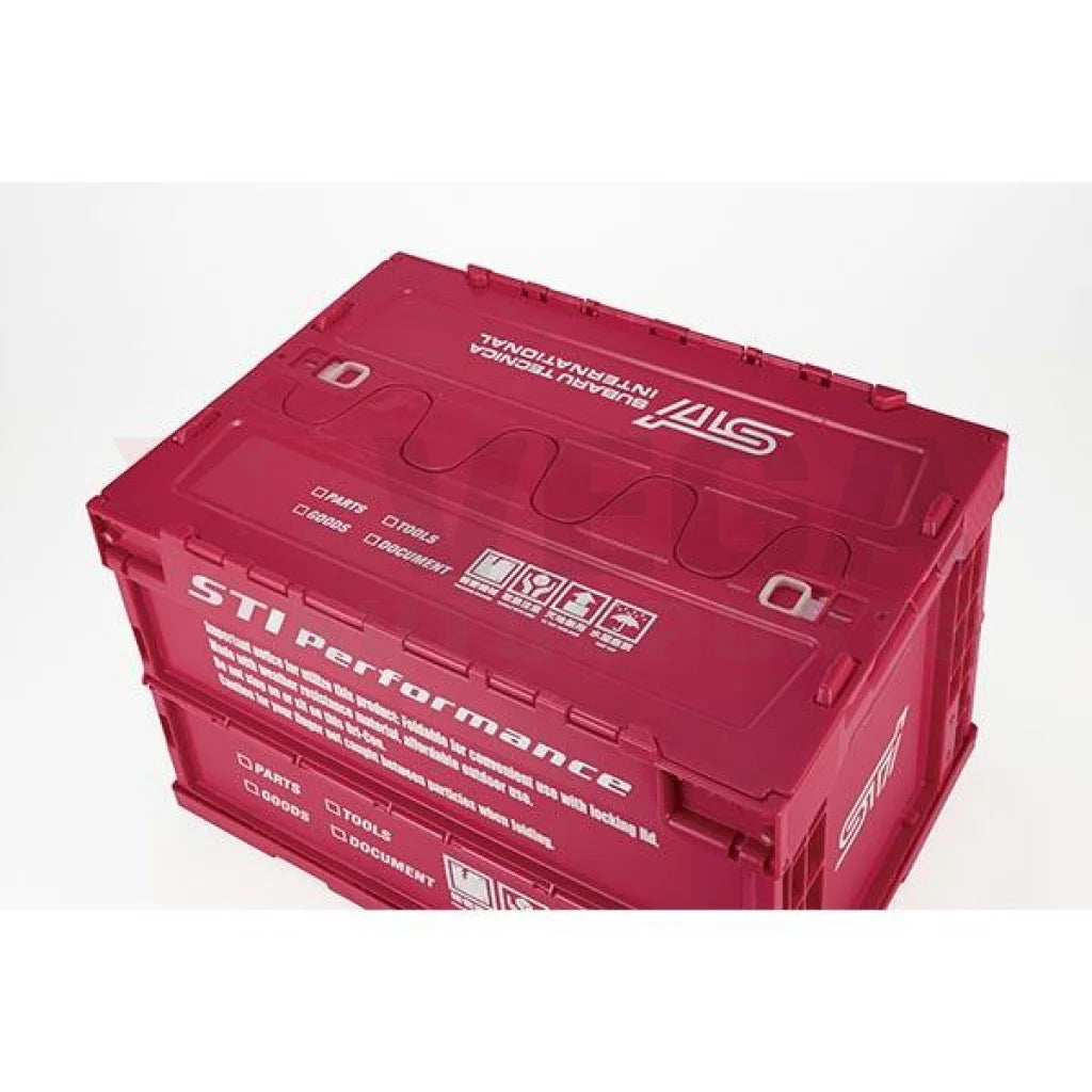 Genuine Subaru Folding Container 50L CHERRY RED ver. - Vega Autosports