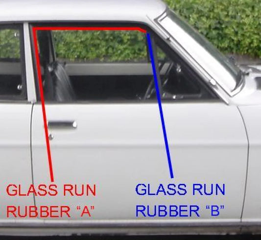 Glass Run Channel B Set (2-piece) to suit Datsun 1200 Sunny Truck B120 10.1989 ~ Onwards 80336-G1901 Body Mouldings