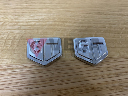 'GT' Chrome Fender Emblems to suit Nissan Skyline R32 GTS-t 63896-01U00 **Discontinued** - Vega Autosports