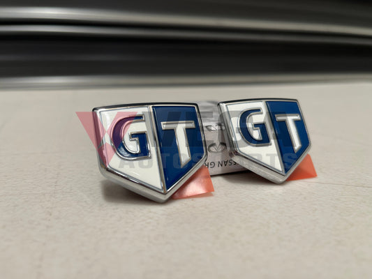 Gt Front Emblem Set Rhs & Lhs To Suit Nissan Skyline Enr34 Er34 Hr34 Non Turbo Models Emblems Badges