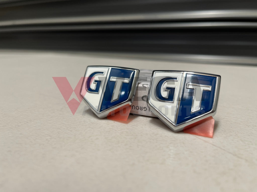 Gt Front Emblem Set Rhs & Lhs To Suit Nissan Skyline Enr34 Er34 Hr34 Non Turbo Models Emblems Badges