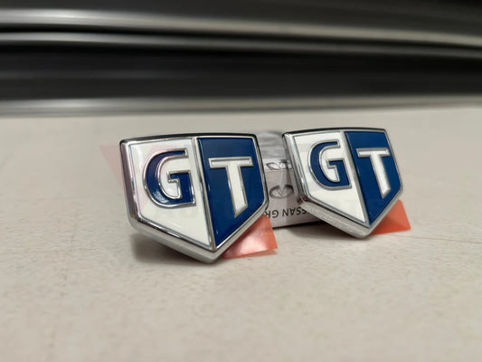 Gt Front Emblem Set Rhs & Lhs To Suit Nissan Skyline Enr34 Er34 Hr34 Non Turbo Models Emblems Badges