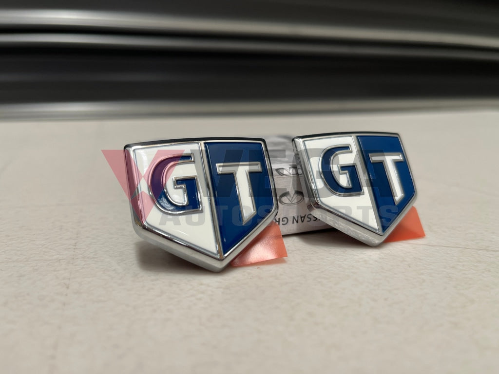 Gt Front Emblem Set Rhs & Lhs To Suit Nissan Skyline Enr34 Er34 Hr34 Non Turbo Models Emblems Badges