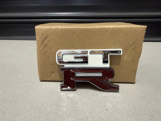 GTR Boot Lid Badge (Replica) to suit Nissan Skyline R32 GTR (Crystal White 324) Emblems Badges and Decals