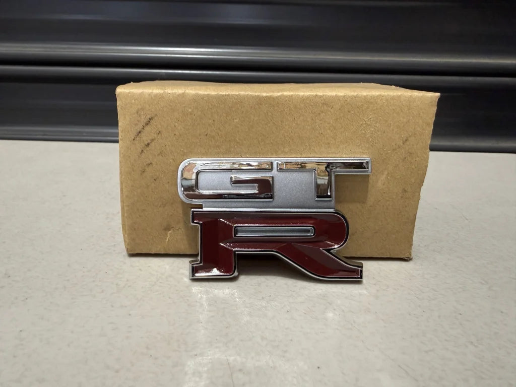 GTR Boot Lid Badge (Replica) to suit Nissan Skyline R32 GTR (Spark Silver Metallic KL0) Emblems Badges and Decals