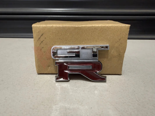 GTR Boot Lid Badge (Replica) to suit Nissan Skyline R32 GTR (Spark Silver Metallic KL0) Emblems Badges and Decals