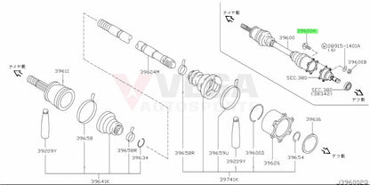 Half Shaft Bolt Suits 10mm Nissan R200 Diffs 39606 22P0A Nuts / Bolts / Screws