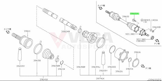 Half Shaft Bolt Suits 10mm Nissan R200 Diffs 39606 22P0A Nuts / Bolts / Screws
