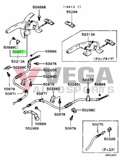 Hand Brake Switch To Suit Mitsubishi Lancer Evolution 1 - 6 Mb895092 Electrical