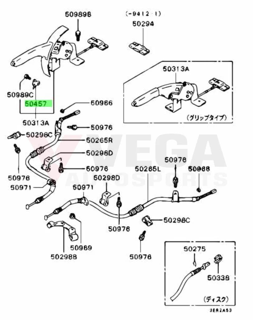 Hand Brake Switch To Suit Mitsubishi Lancer Evolution 1 - 6 Mb895092 Electrical