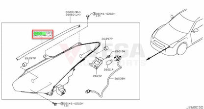Headlight Rubber Seal Rhs & Lhs To Suit Nissan R35 Gtr 26320-Jf00A / 26325-Jf00A Exterior