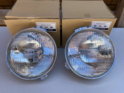 Headlight Set RHS/LHS to suit Datsun 1200 B120 Ute 10.1975-10.1989 - Vega Autosports