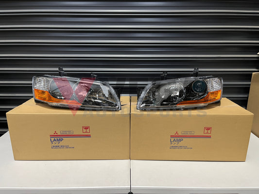 Hid Headlight Housing Set Rhs & Lhs To Suit Mitsubishi Lancer Evolution 9 Mr 8301B723 / 8301B724