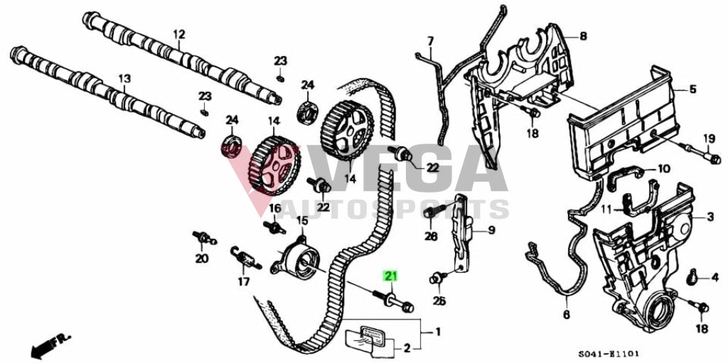 HONDA OEM B-Series Timing Tensioner Bolt 90026-PR3-003 – Vega Autosports