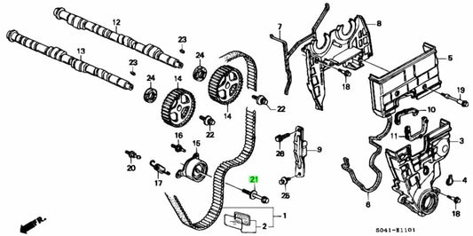 Honda Oem B-Series Timing Tensioner Bolt 90026-Pr3-003 Engine