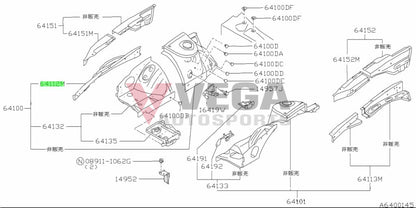 Hood Ledge (Inner) Upper Rhs To Suit Nissan Silvia S15 64110-70F00 Body Panels