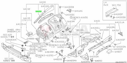 Hood Ridge Reinforcement Rhs To Suit Nissan Skyline R32 Gtr 64182-01U30 Body Panels