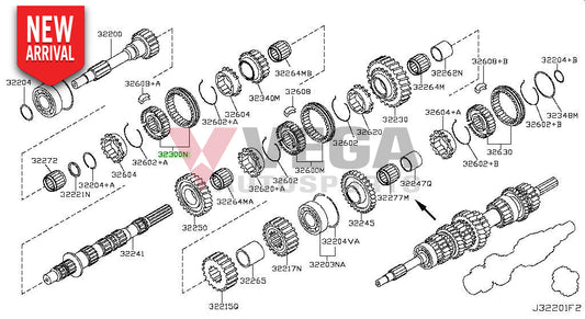 Hub & Sleeve Set (5Th / 6Th) To Suit Nissan 350Z 04-08 370Z + 09~ Onwards 32300-Cd76A Gearbox And