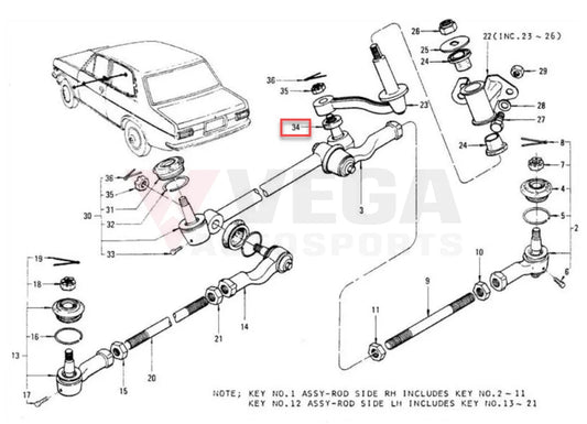 Idler Arm Dust Seal To Suit Datsun 1200 Sunny Truck B110 / B120 48577-H1001 Steering And Suspension