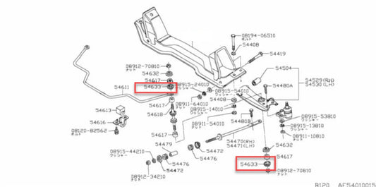 Inner Stabiliser Rod Washer (2-Piece) to suit Datsun Sunny Truck B120 56114-04F00 Steering and Suspension