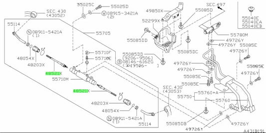 Inner Tie Rod / Steering Rack End (Rear Hicas) Set (Rhs & Lhs) To Suit Nissan 180Sx Rps13 300Zx Z32