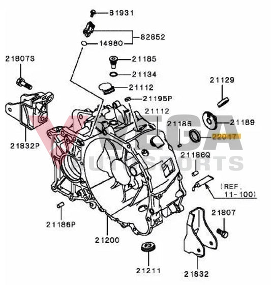 Input Shaft Oil Seal (6-Speed) To Suit Mitsubishi Lancer Evolution 8 / 9 Mn132381 Gearbox And