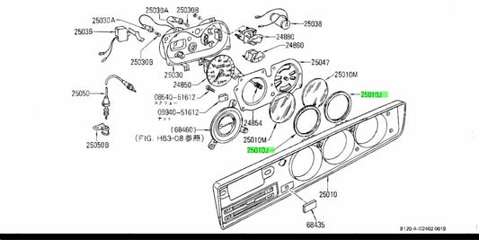 Instrument Cover Lid Gasket (2-Piece) To Suit Datsun 1200 Sunny Truck B120 25013-H1800 Interior