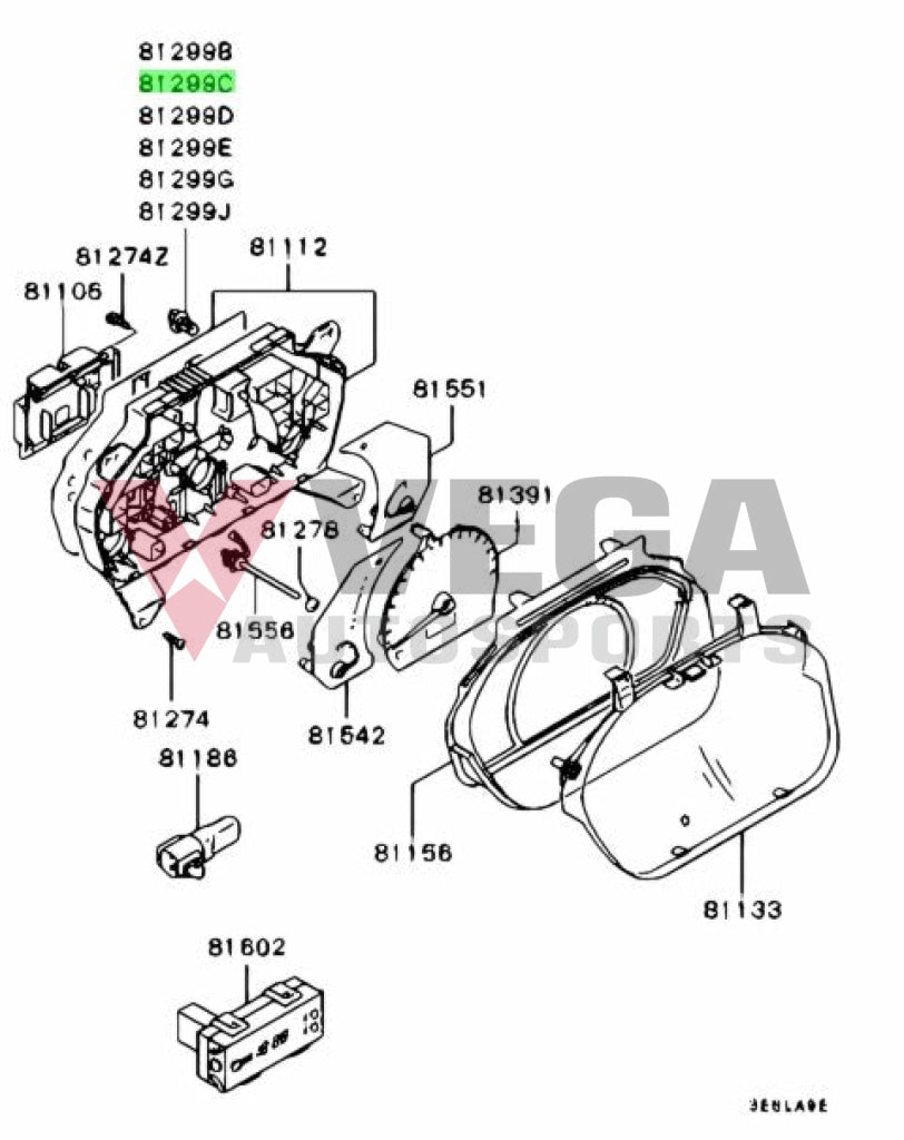 Instrument Panel Light Bulb To Suit Mitsubishi Lancer Evolution 9 Ct9A Mr444537 Electrical