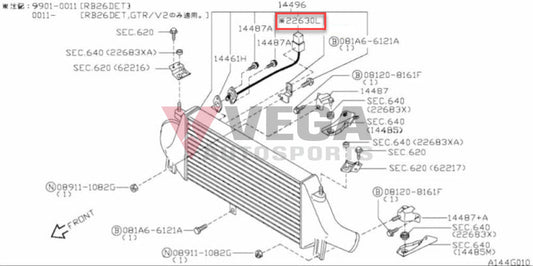 Intake Air Temp Sensor To Suit Nissan Skyline R34 Gtr 22630-95L00 Electrical
