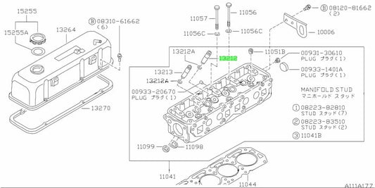 Intake Value Guide 8Mm (4-Piece) To Suit Datsun Sunny Truck B110 A12 Engine 13212-H8511