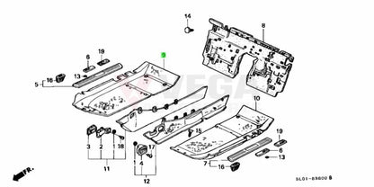 Interior Floor Carpet (Red) Rhs To Suit Honda Nsx Na1 Na2 1993-1997