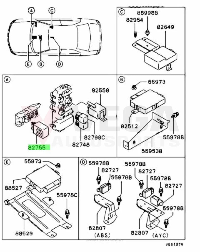 Intermittent Wiper Relay To Suit Mitsubishi Lancer Evolution 4-6 Mr122496 Electrical