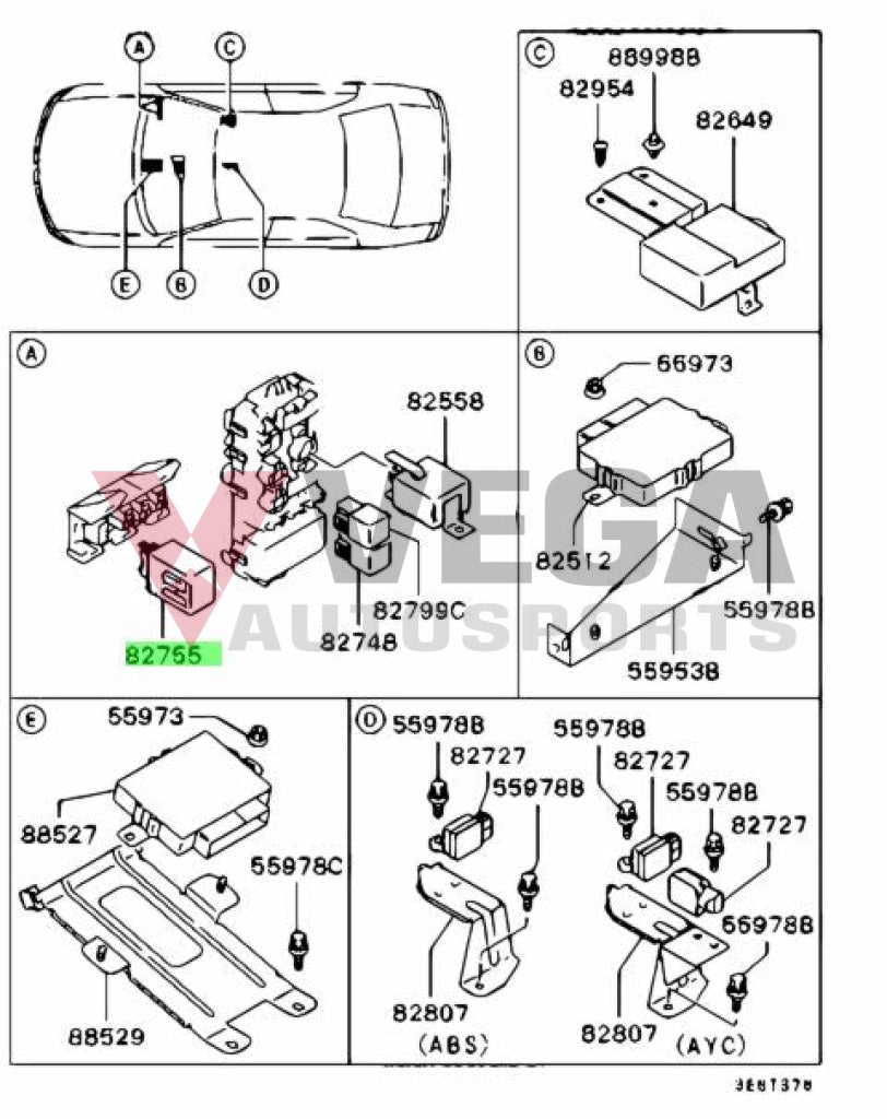 Intermittent Wiper Relay To Suit Mitsubishi Lancer Evolution 4-6 Mr122496 Electrical