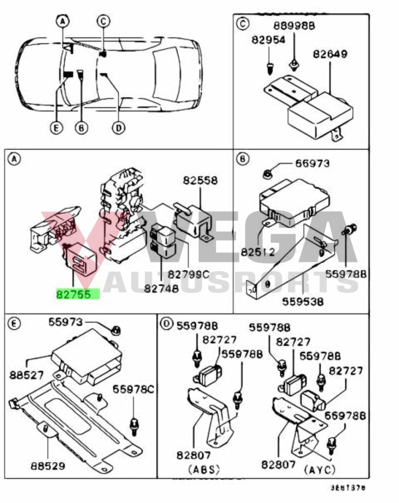 Intermittent Wiper Relay To Suit Mitsubishi Lancer Evolution 4-6 Mr122496 Electrical
