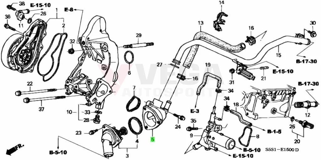 K20A Thermostat Case To Suit Honda Integra Dc5 02-06 Civic Ep3 01-05 19320-Pna-003 Cooling