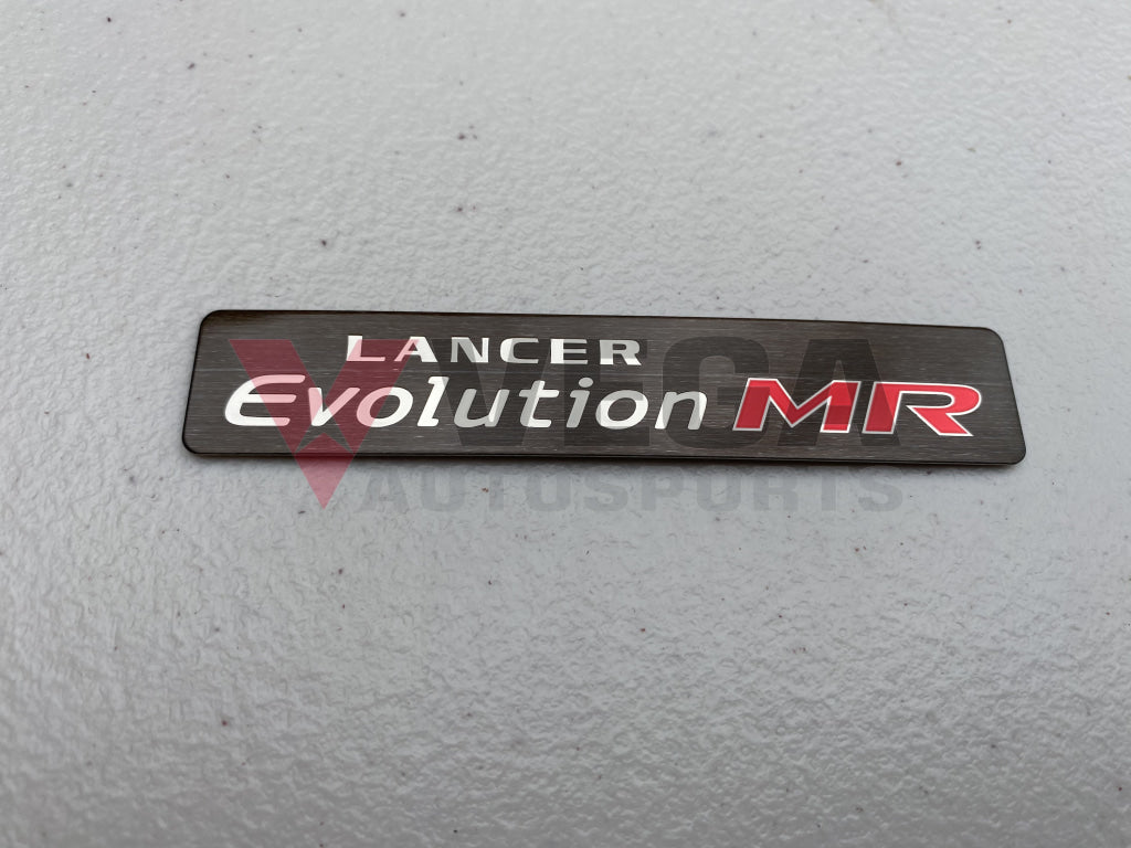 "Lancer Evolution MR" Center Console Emblem to Suit Mitsubishi Lancer Evolution 8 / 9 CT9A - Vega Autosports