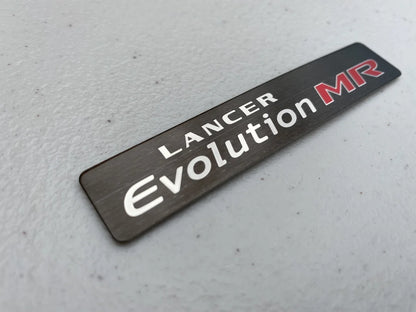 "Lancer Evolution MR" Center Console Emblem to Suit Mitsubishi Lancer Evolution 8 / 9 CT9A - Vega Autosports