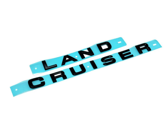 LAND CRUISER Emblem Set - Black to suit Toyota Land Cruiser GR 21-25 J300 75441-60710 / 75441-60720 - Emblems Badges