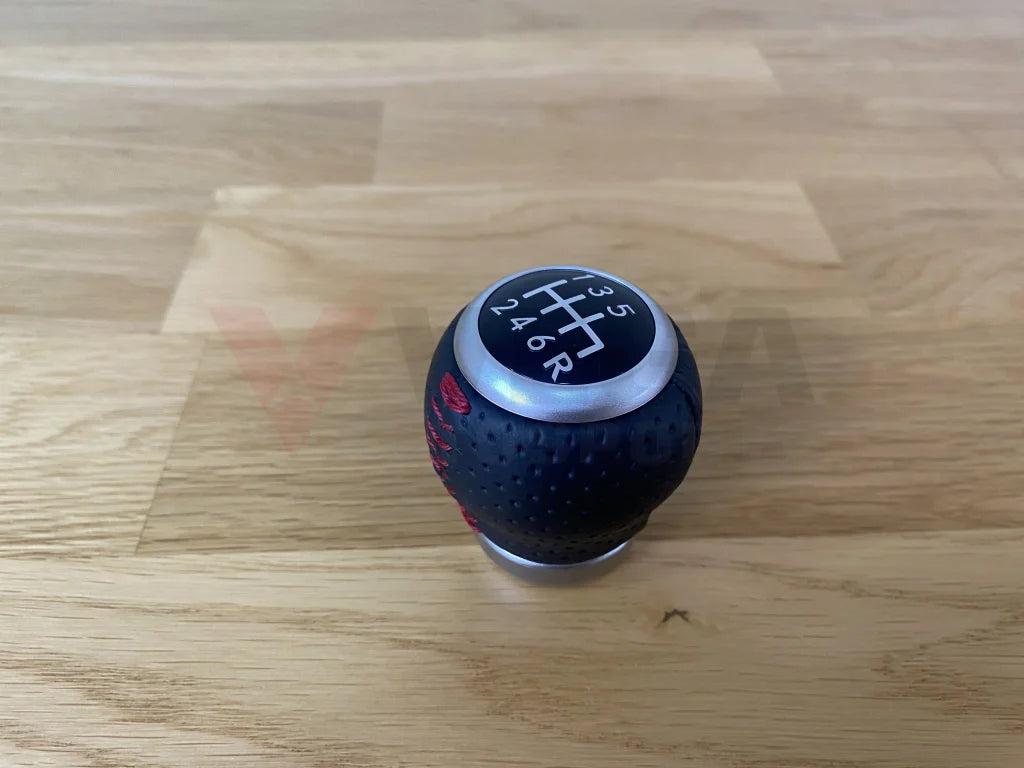 Leather Gear Knob (6-Speed Mt) To Suit Subaru Impreza Wrx Sti Gdb Gdf Gearbox And Transmission