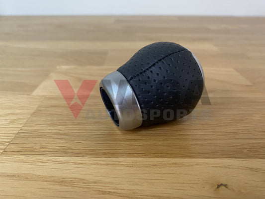 Leather Gear Knob (6-Speed Mt) To Suit Subaru Impreza Wrx Sti Gdb Gdf Gearbox And Transmission