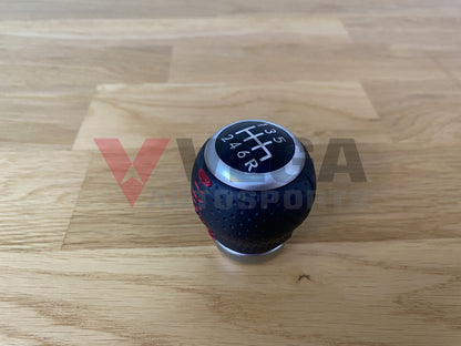 Leather Gear Knob (6-Speed Mt) To Suit Subaru Impreza Wrx Sti Gdb Gdf Gearbox And Transmission