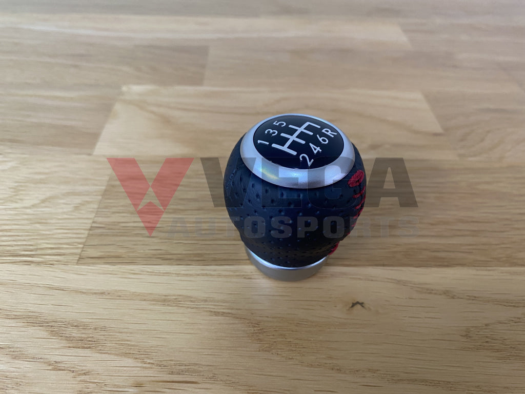 Leather Gear Knob (6-Speed Mt) To Suit Subaru Impreza Wrx Sti Gdb Gdf Gearbox And Transmission