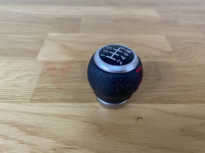 Leather Gear Knob (6-Speed Mt) To Suit Subaru Impreza Wrx Sti Gdb Gdf Gearbox And Transmission