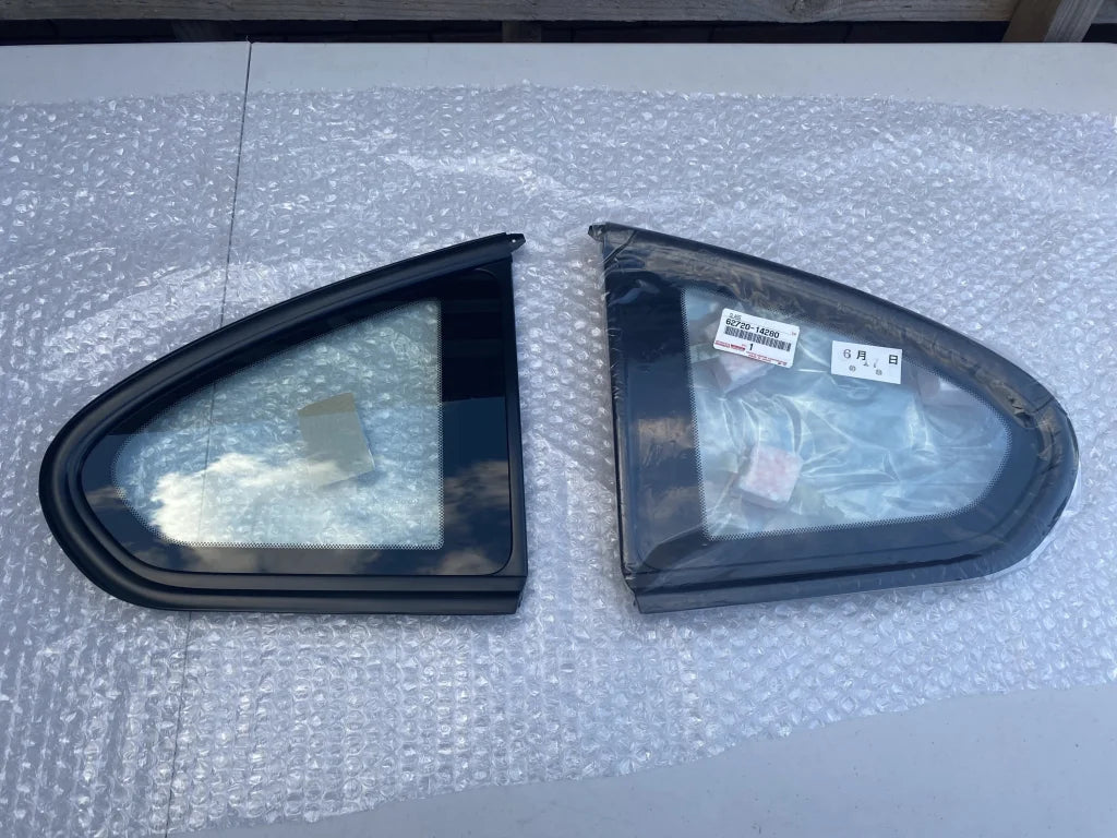 Left & Right Side Quarter Window Glass Set to suit Toyota Supra Mk4 1993-1998 - Vega Autosports