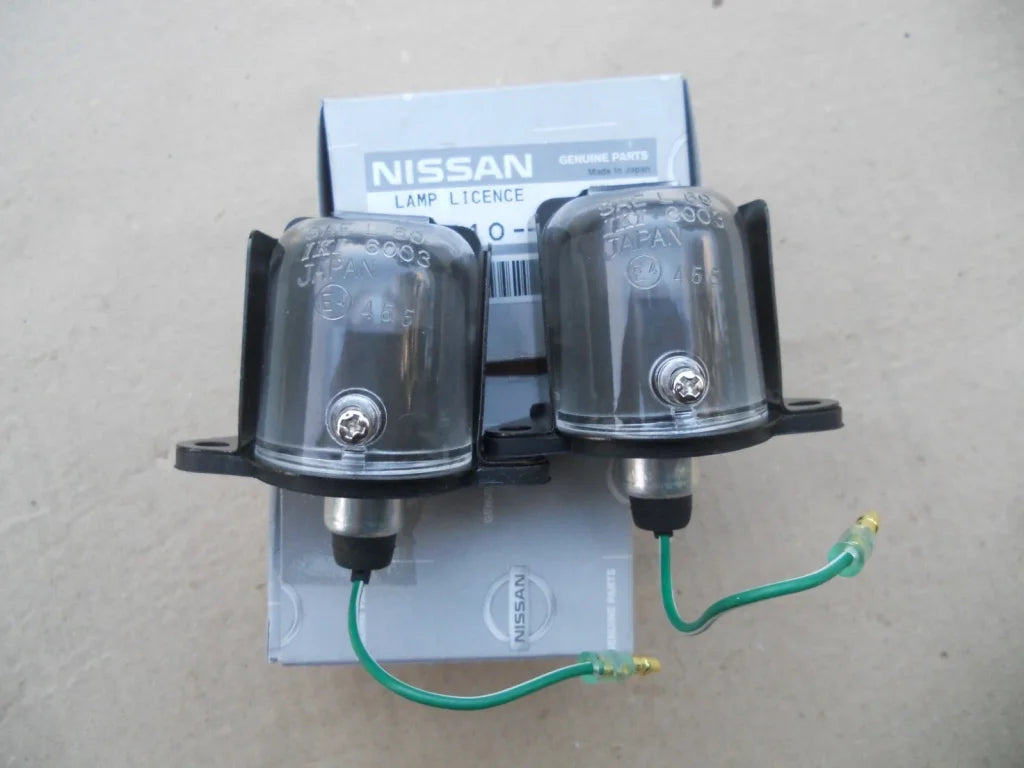 Licence Plate Lamp Assemblies (Pair) to suit Datsun Sunny 1200 B110 / B120 1200 26511-H1800 - Electrical