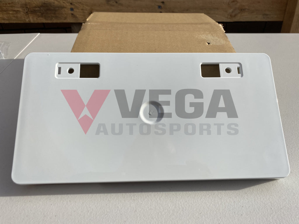 License Plate Garnish (White) to suit Mitsubishi Evolution Lancer Evolution CP9A 6 / 6.5 TME - Vega Autosports