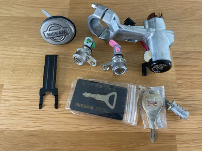 Lock set (with Key Card) to suit Nissan Skyline R33 GTR Series 2/3 - Vega Autosports