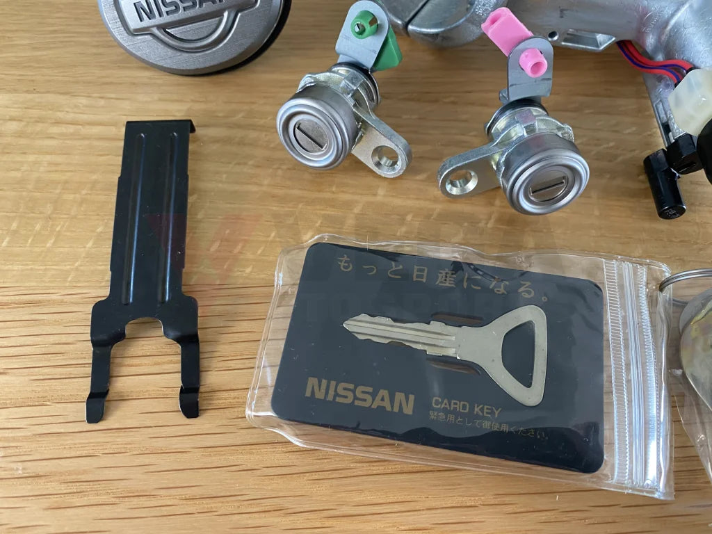 Lock set (with Key Card) to suit Nissan Skyline R33 GTR Series 2/3 - Vega Autosports