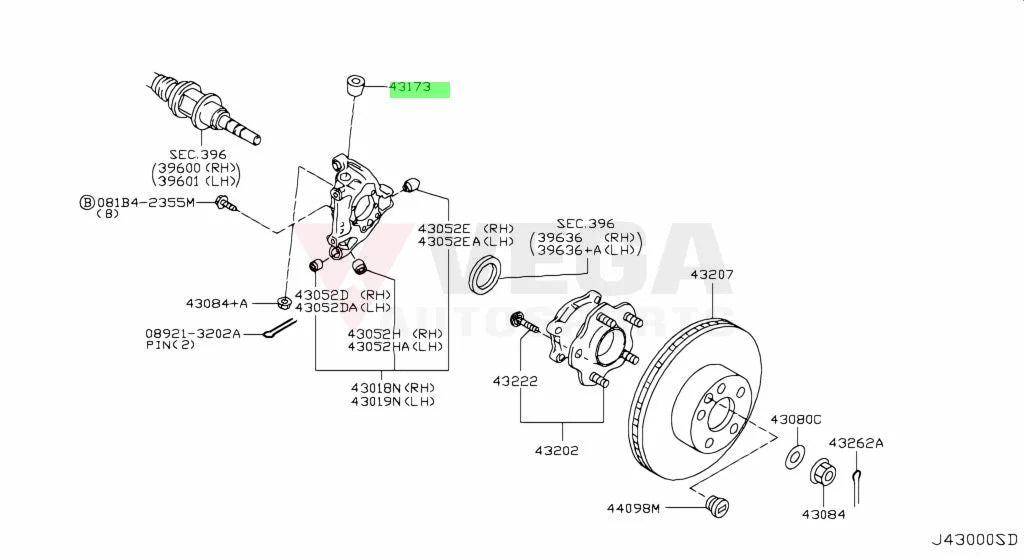Lower Ball Joint Seat To Suit Nissan Skyline R32 / R33 R34 R35 Z32 Z33 Z34 40173-33P00 Suspension