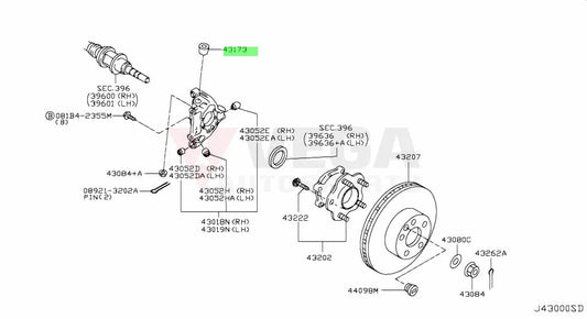 Lower Ball Joint Seat To Suit Nissan Skyline R32 / R33 R34 R35 Z32 Z33 Z34 40173-33P00 Suspension